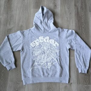 Gray Spider Graphic Hoodie